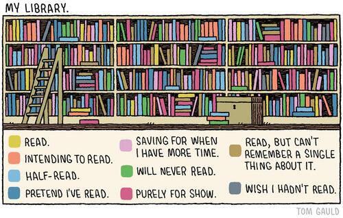 A cartoon by Tom Gauld, Guardian Review.